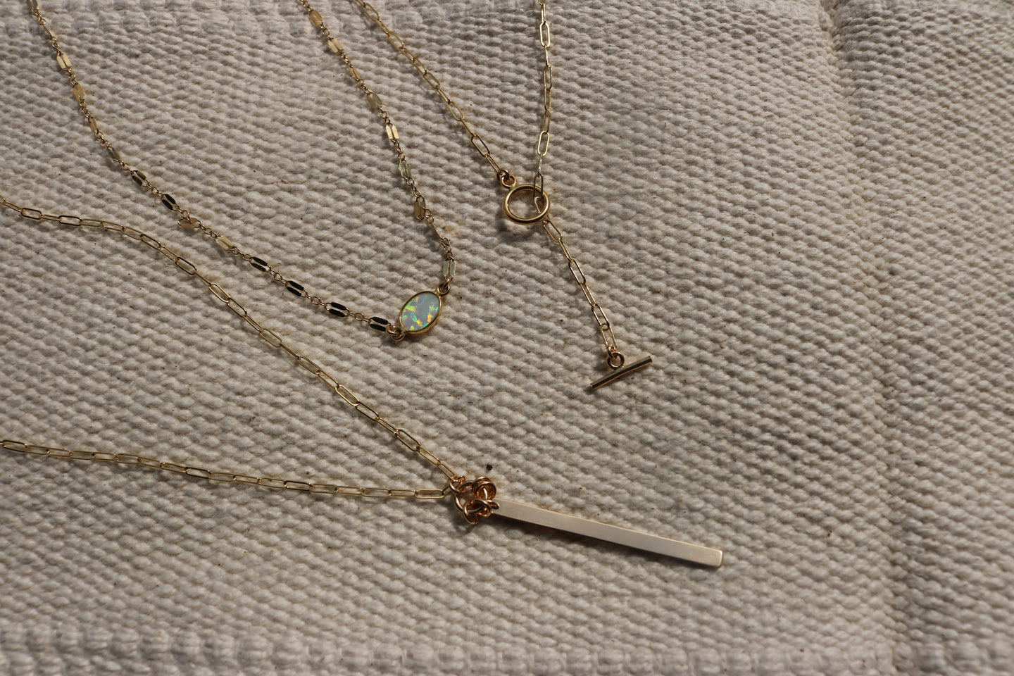 Dainty Paperclip Chain with Toggle Clasp
